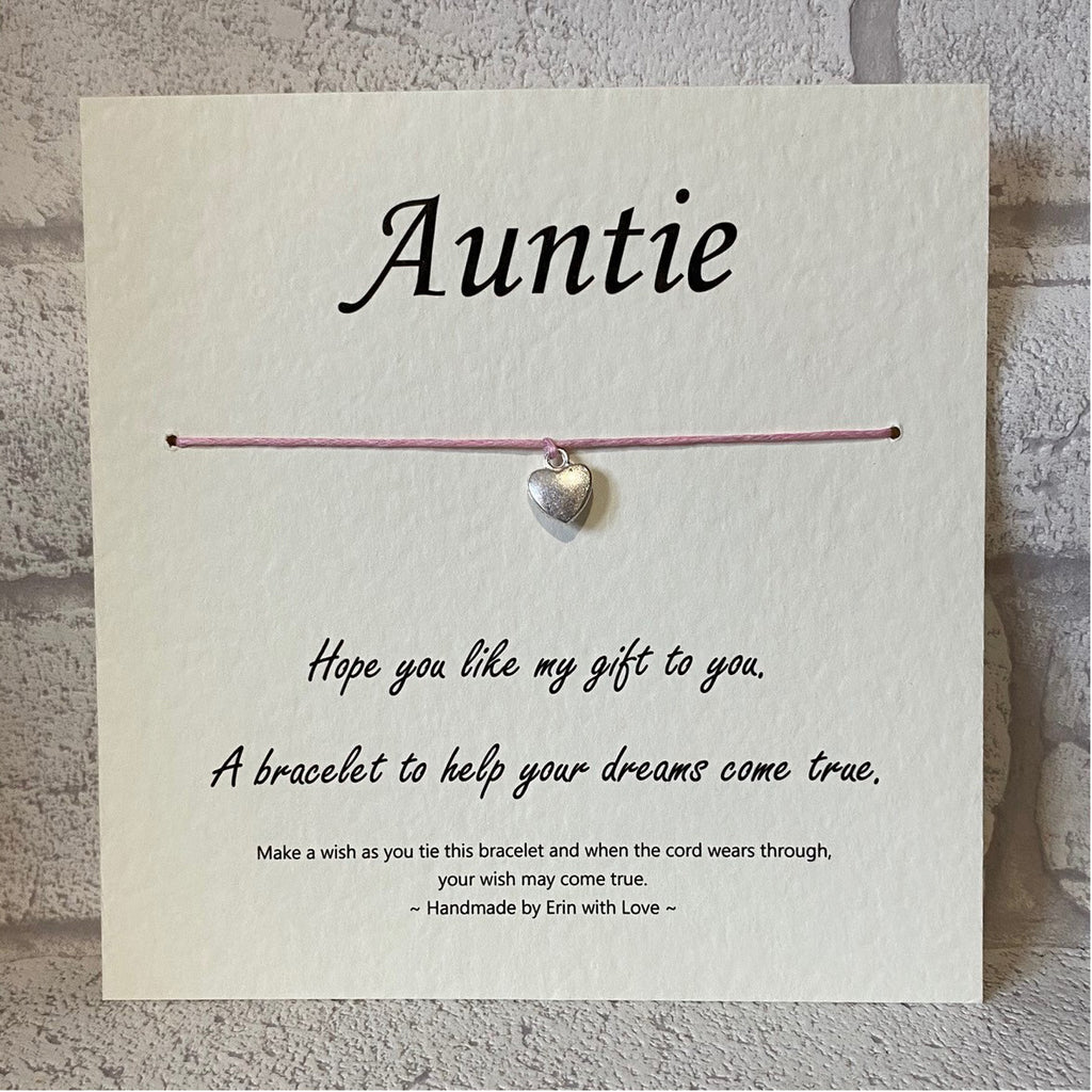 Auntie Wish Bracelet, Gift for Aunty, Keepsake Gift, Birthday Gift for Aunt  - Etsy
